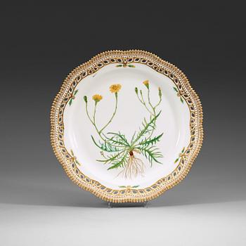 1809. A set of three Royal Copenhagen 'Flora Danica' dishes, Denmark, 20th Century.