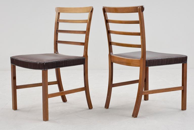 STOLAR, 8 st, Ole Wanscher för Illum's Bolighus, Danmark, 1950-tal.