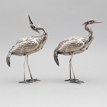 FIGURER, 2 st, silver, Spanien, 1900-talets mitt. Vikt ca 280 gram.