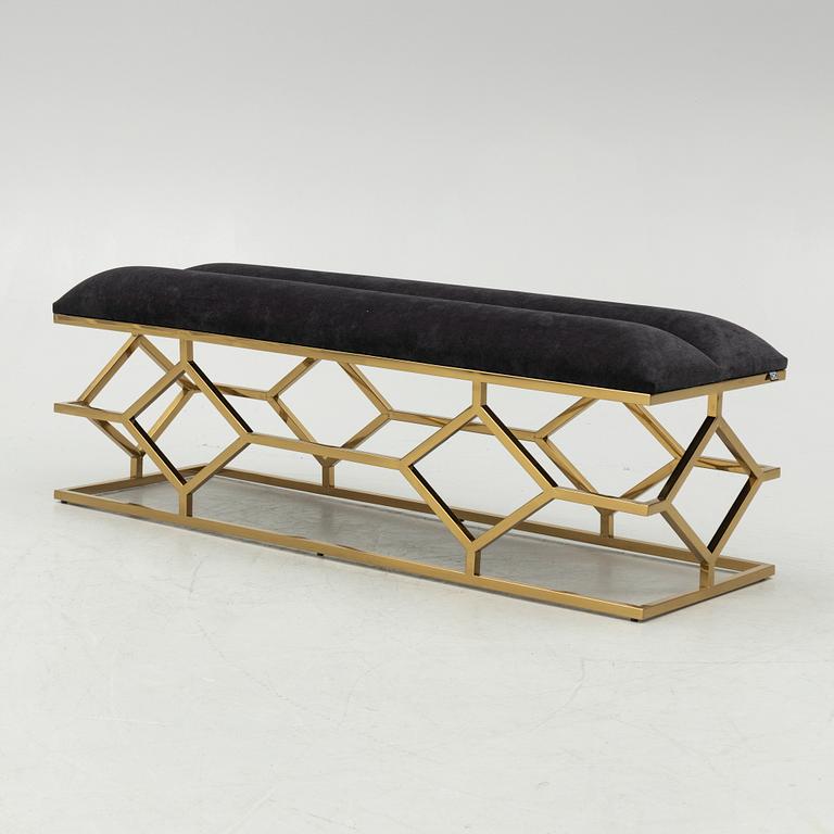 An 'Argyle' bench, Eichholtz, contemporary.