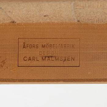 Carl Malmsten, six 'Gustavus' walnut chairs, Åfors, second part of the 20th Century.