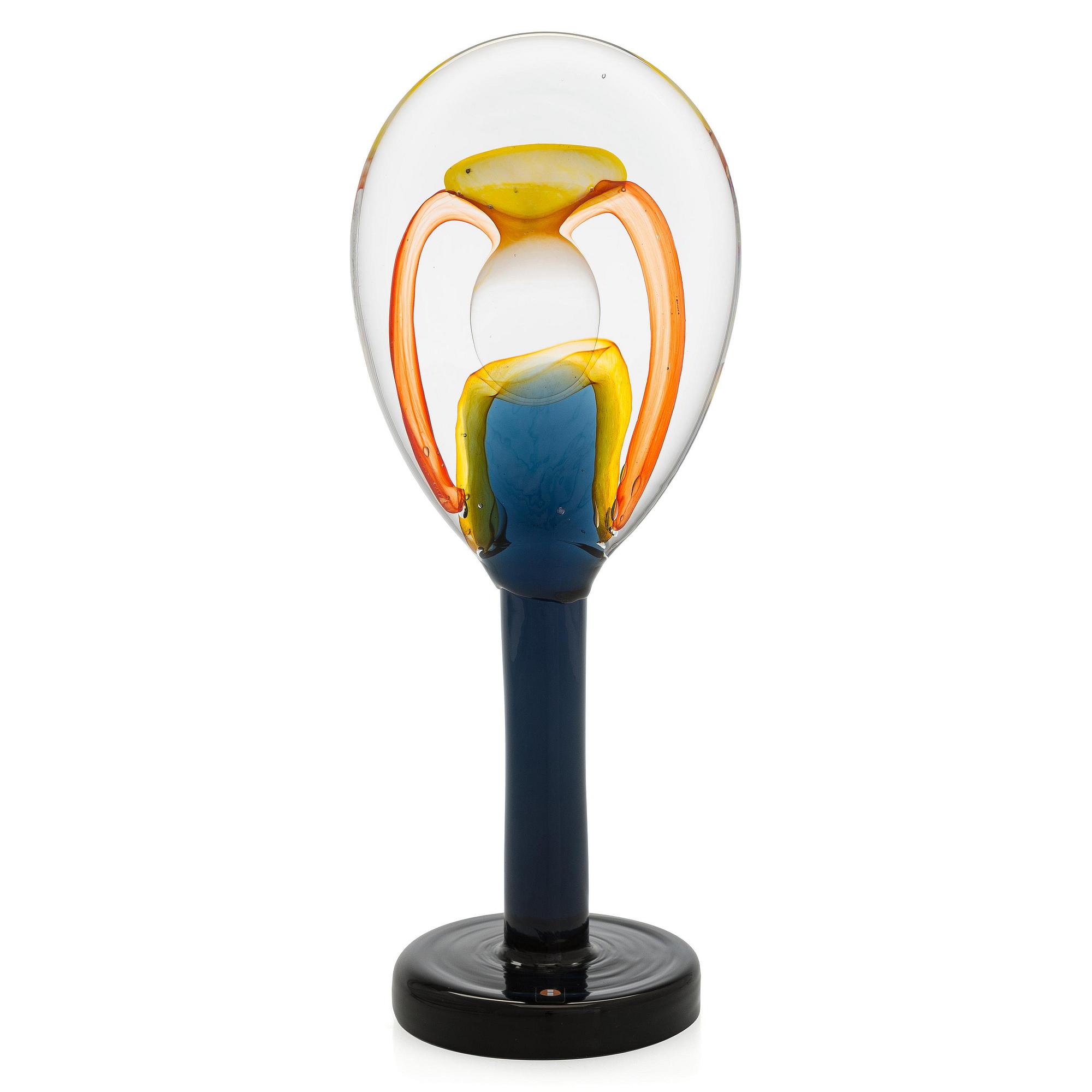 Oiva Toikka, skulptur, "Lollipop", signerad Oiva Toikka Iittala 2016 Scope 2016 9/100.