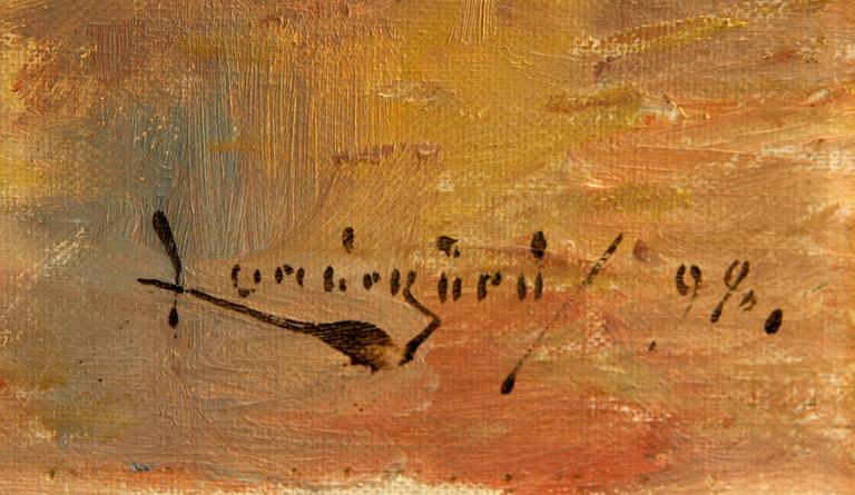 JUSTUS LUNDEGÅRD, olja på duk, sign o dat 99.