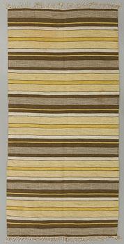 A Swedish flat weave carpet ca 228 x 104 cm.