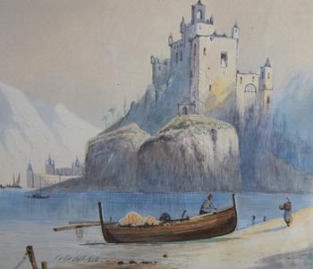 OKÄND KONSTNÄR, akvarell, sign G Manetti.