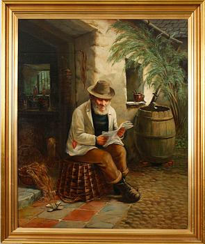 DAVID W HADDON, oil on canvas, signed.