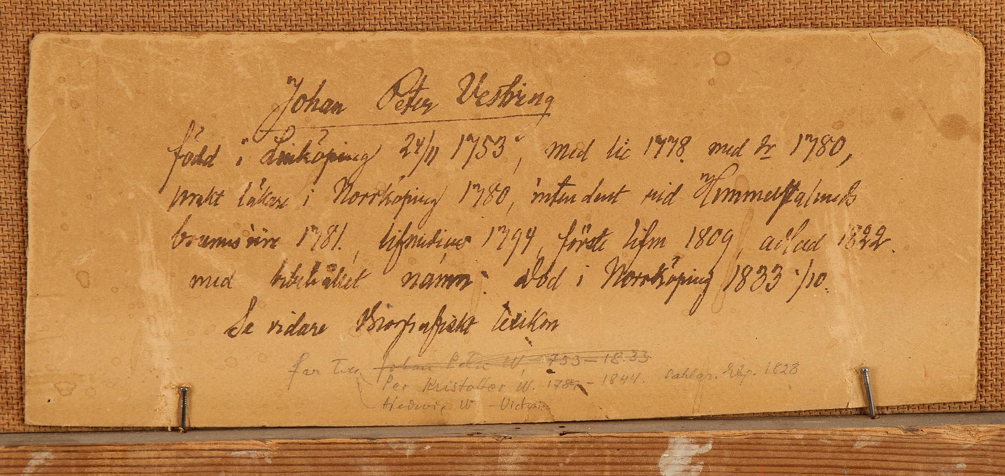 Axel Johan Fägerplan, tillskriven, olja på duk/pannå.