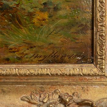 James Hayllar, "Landscape with Boys Bathing".