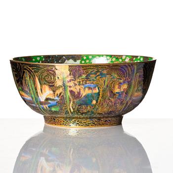 Daisy Makeig Jones, a "Fairyland lustre" porcelain bowl, Wedgwood, England 1920-30s, model z4968.