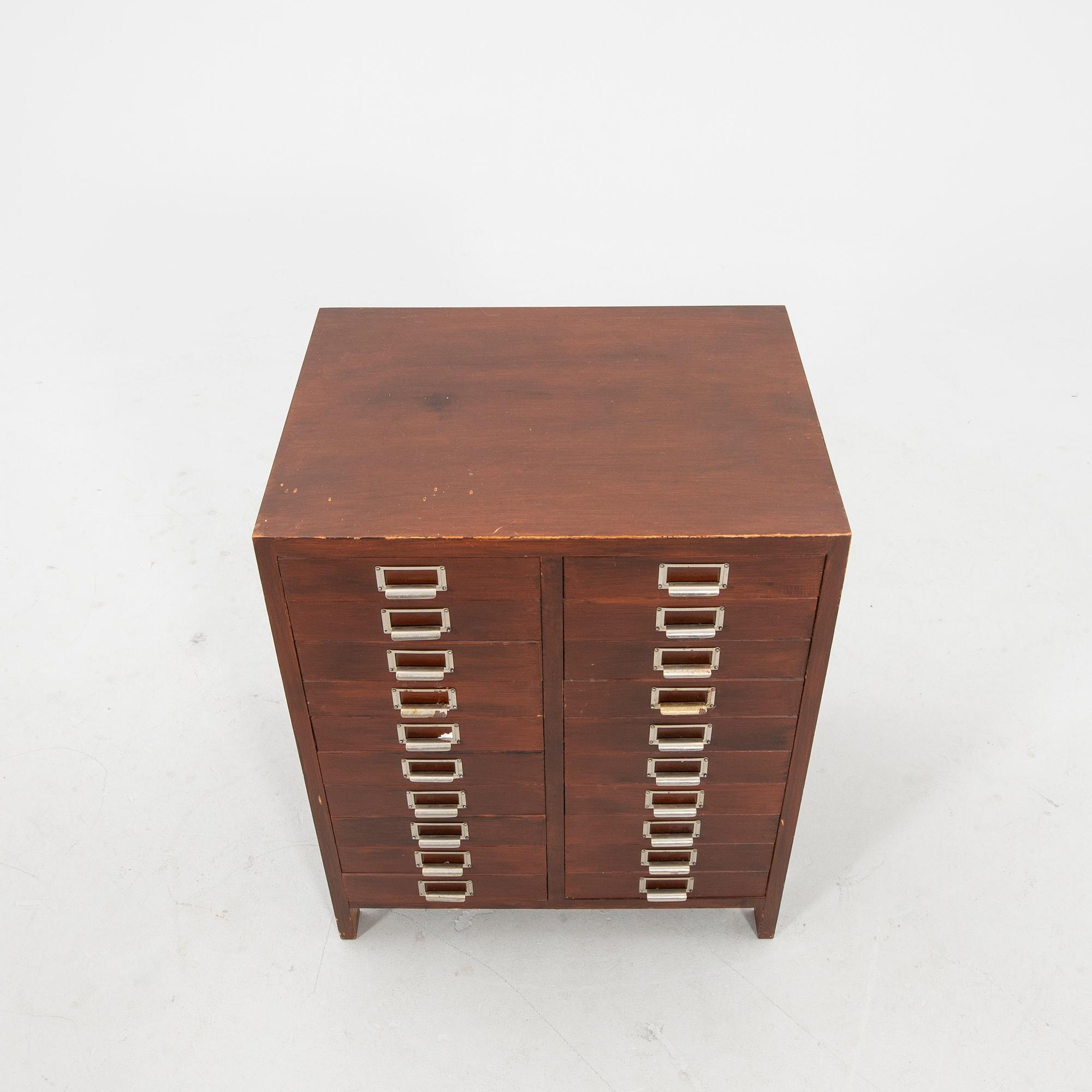 Document cabinet, mid-20th century.