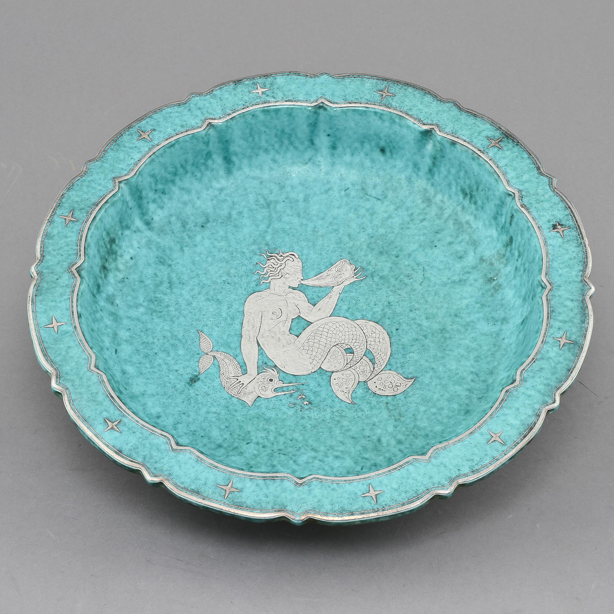 SKÅLFAT, stengods, "Argenta", Wilhelm Kåge, Gustavsberg, 1900-tal.