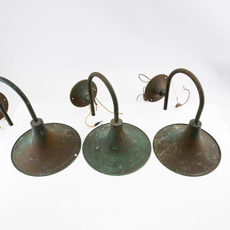 Outdoor lighting, 3 pieces, late 20th century.