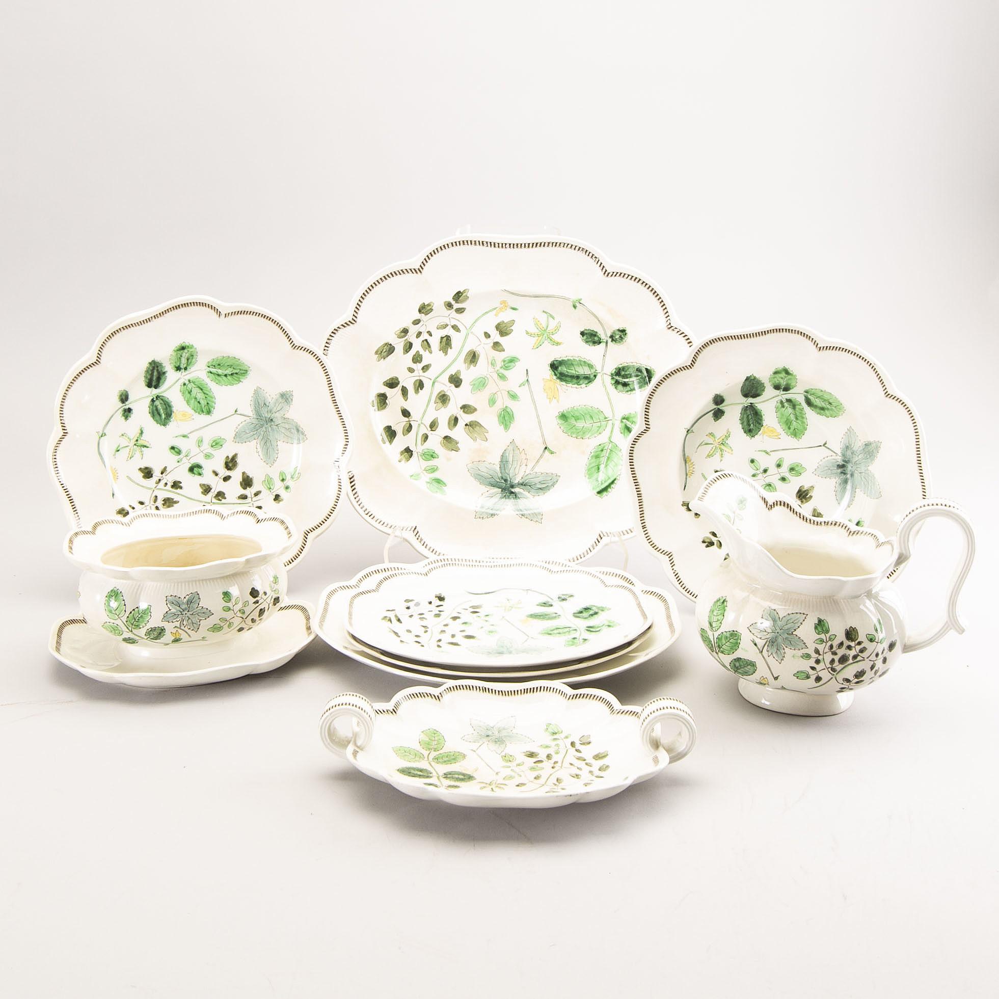 Arthur Percy, a 56-piece creamware dinner service 'Christina', Gefle.