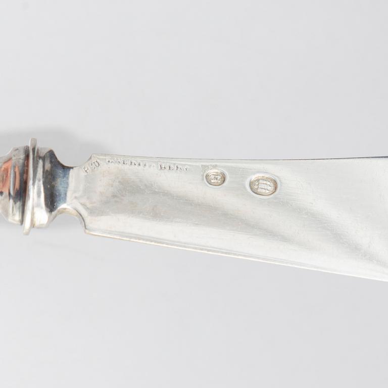 Laurits Berth, a silver cutlery set, Copenhagen 1910-1930s (25 pieces).