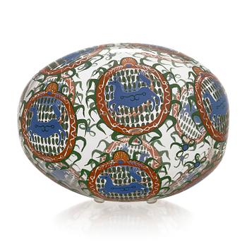 Oiva Toikka, A sculpture / decorative egg, signed Oiva Toikka Nuutajärvi Notsjö.