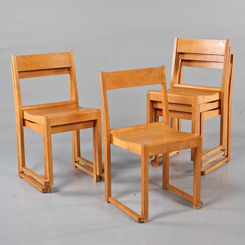 STOLAR, 6 st, sannolikt AB Svenska Möbelfabrikerna, Bodafors, 1900-talets mitt.