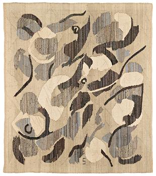 215. Barbro Sprinchorn, A TEXTILE, "Tema i grå skala", a tapestry variant, ca 78 x 68,5 cm, signed S.