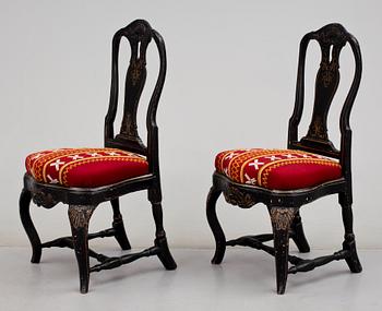 STOLAR, ett par, rokoko, 1700-talets andra hälft.