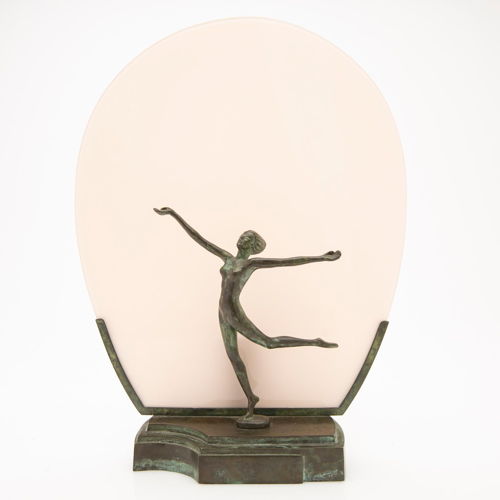 Table lamp, bronze, Swedish Grace, 1920s/30s.