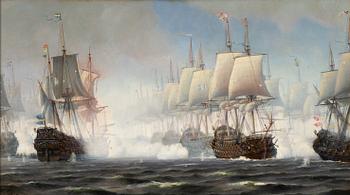 Carl Johan Neumann, Niels Juel breaks the Swedish line.