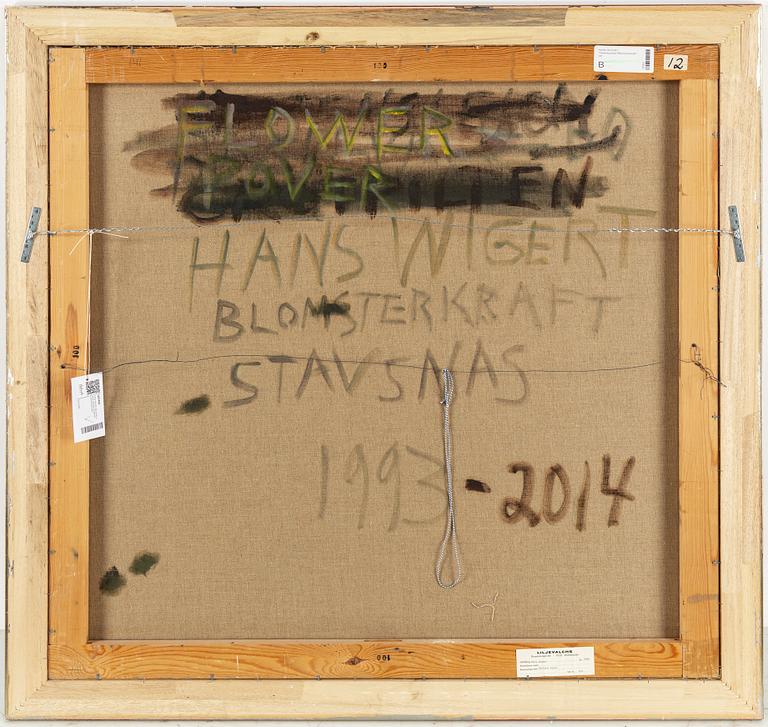 HANS WIGERT, oil on canvas, on verso signed and dated Stavsnäs 1993-2014.