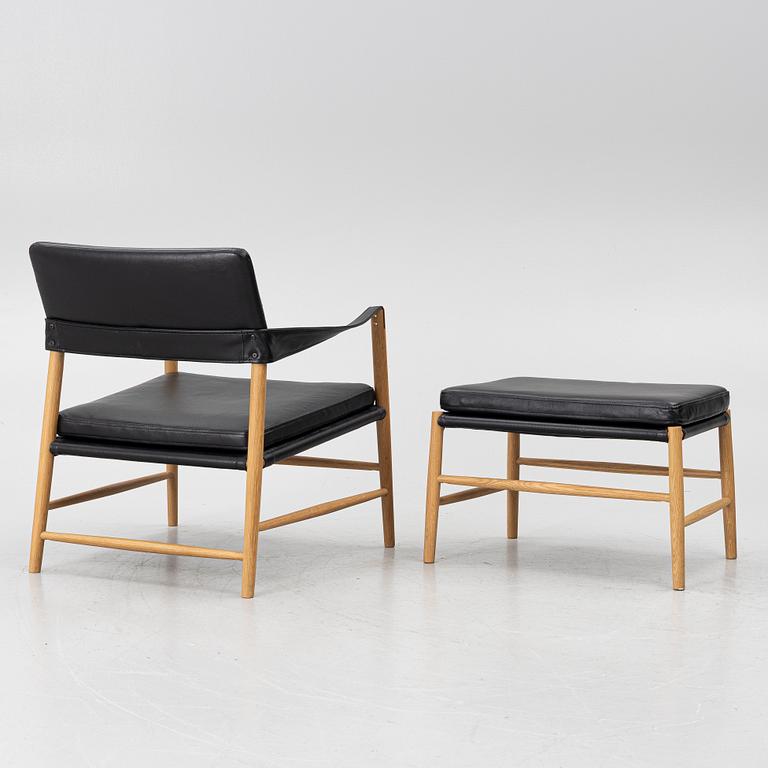 Jannis Ellenberger, armchair and footstool, “Bremen Lounge Chair”, Hans K, contemporary.