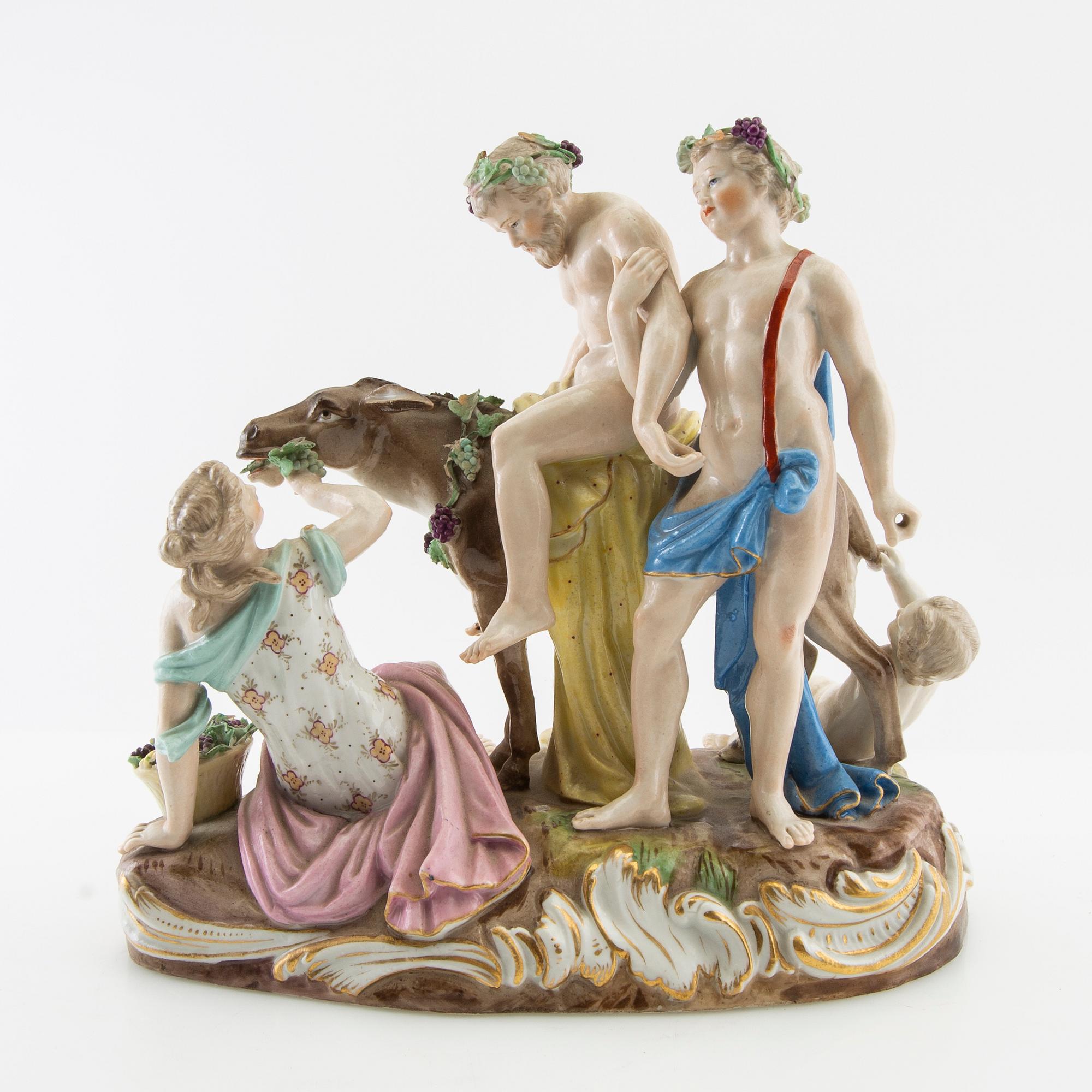 Figure of Samson, late 19th century, porcelain.