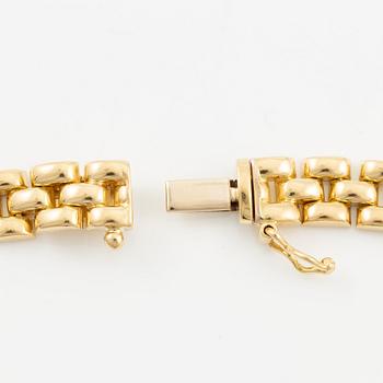 Collier och armband, Engelbert, 18K guld med briljantslipade diamanter.