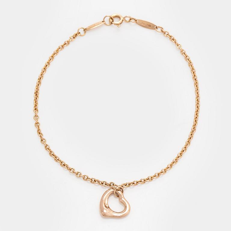 Tiffany & Co, Elsa Peretti, armband, "Open Heart", 18K roséguld.
