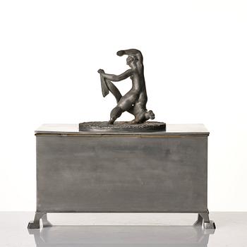 Nils Fougstedt, & Thorvald Alef, a pewter case, Firma Svenskt Tenn, Stockholm 1930.