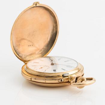 Ane Bing Hger, Paris, pocket watch, repeater, hunter case, 51,5 mm.