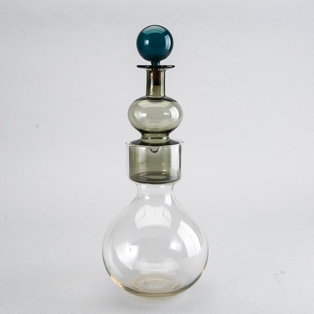 KAJ FRANCK, karaff, "Kremls klockor", glas, signerad Nuutajärvi Notsjö -60.
