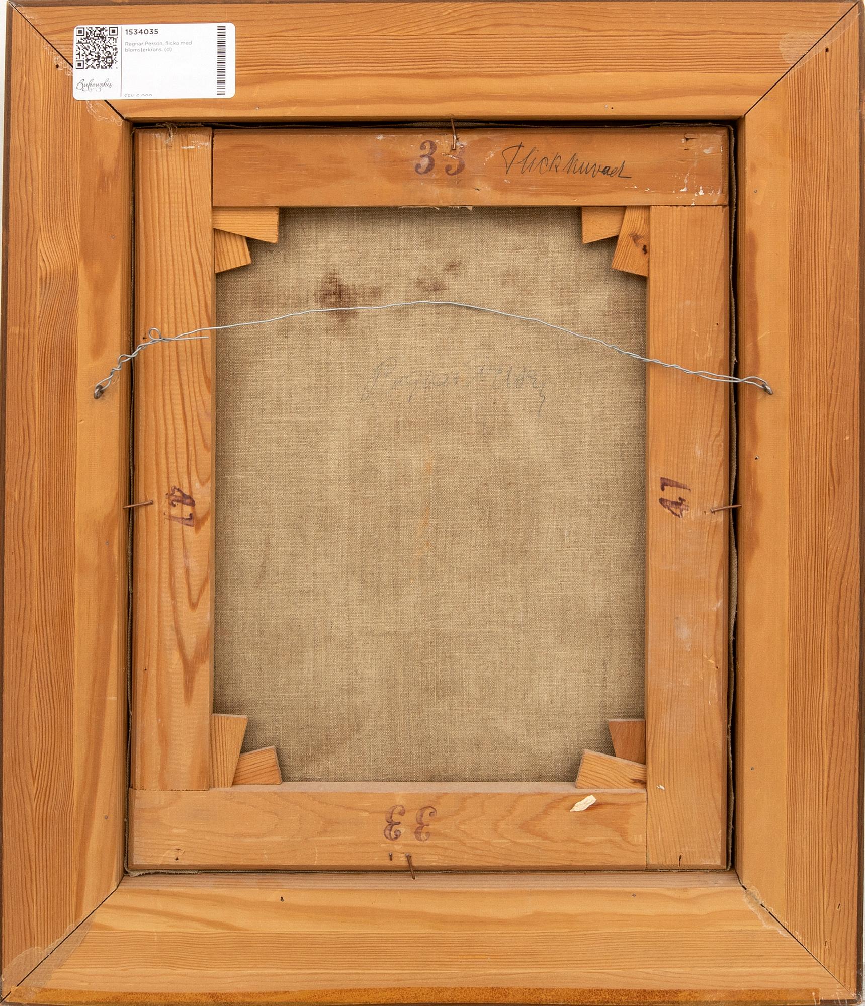 Ragnar Persson, girl with a floral wreath.