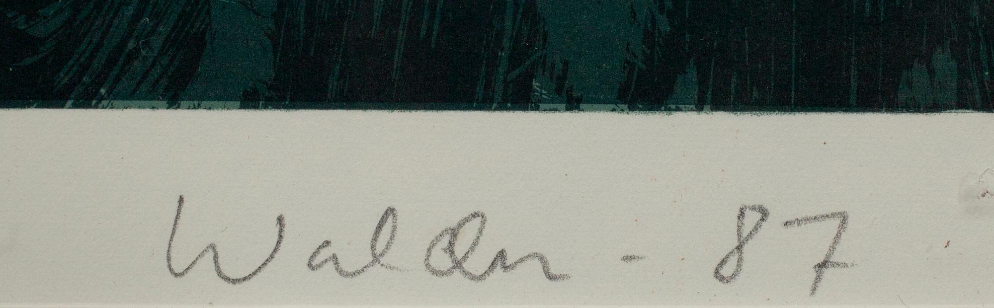 KARI WALDEN, litografi, signerad, daterad -87 samt numrerad 14/35.