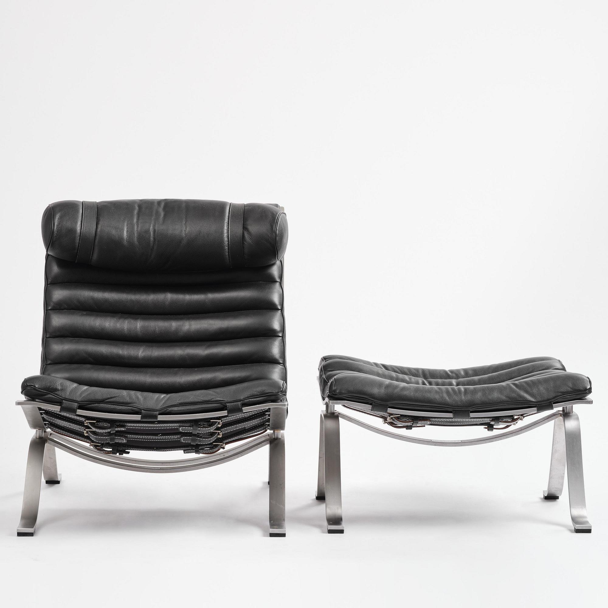 Arne Norell, an "Ari" armchair with ottoman, Norell Möbel, Aneby.