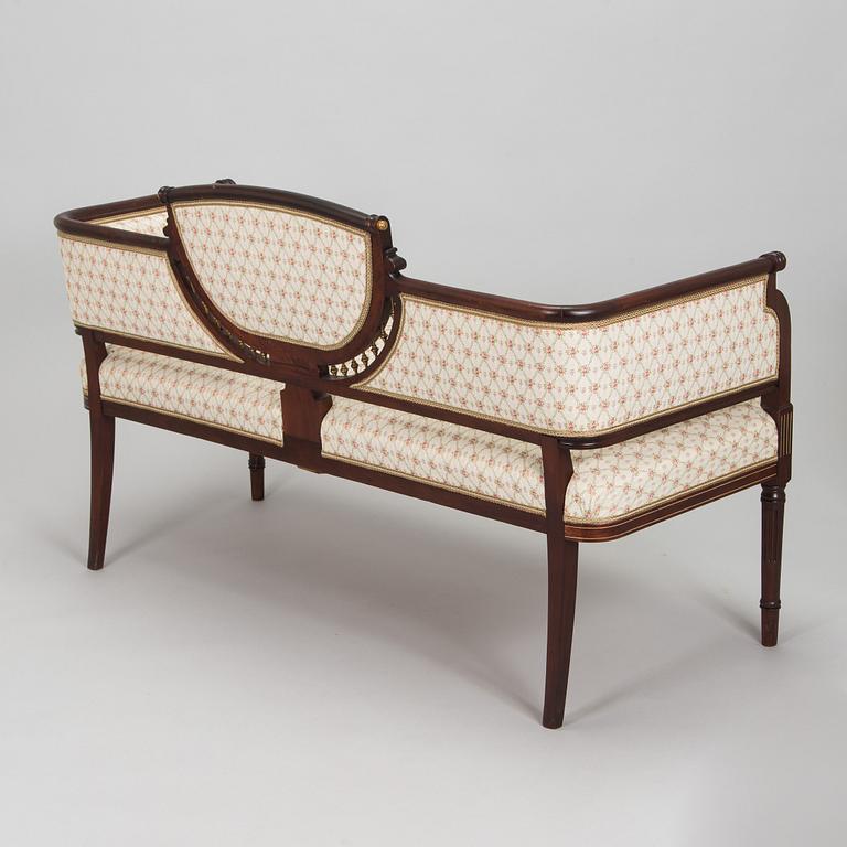 A six-piece furniture set, Nikolai Boman's, Turku, 1890s.