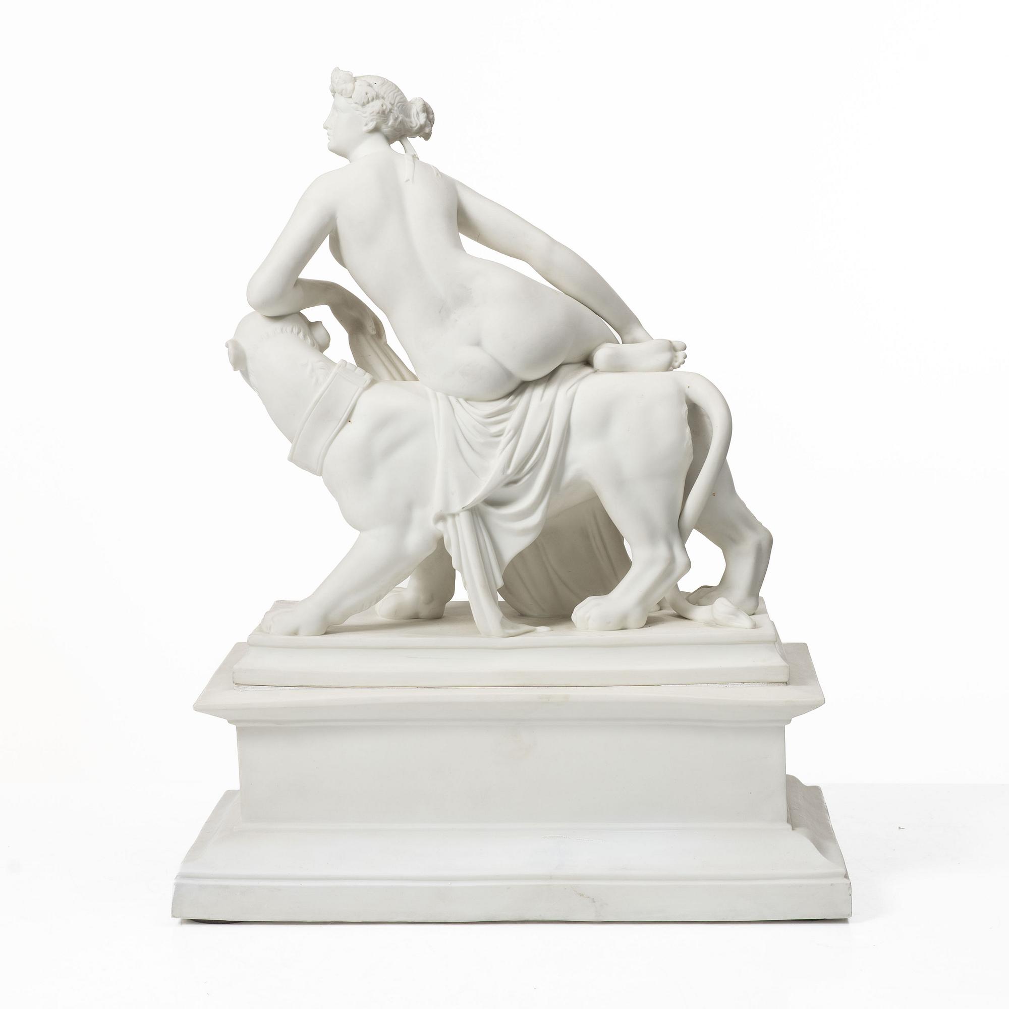 Johann Heinrich von Dannecker, efter, "Ariadne på pantern", parian, Gustavsberg.