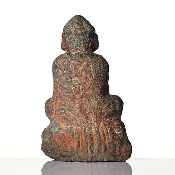 A stone sculpture of Buddha, Ming style.