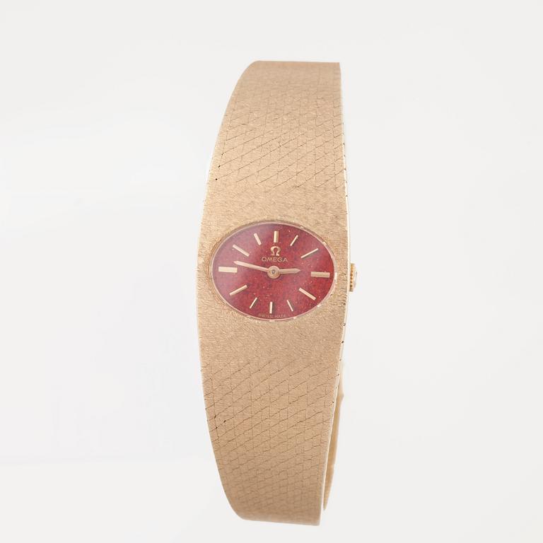 ARMBANDSUR, dam, Omega 14K guld , 1900-talets senare hälft. Vikt tot. 48,1 g.