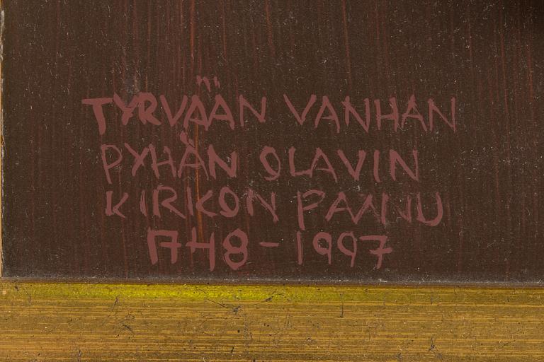 Juhani Palmu, mixed media on board, signed and dated -99.