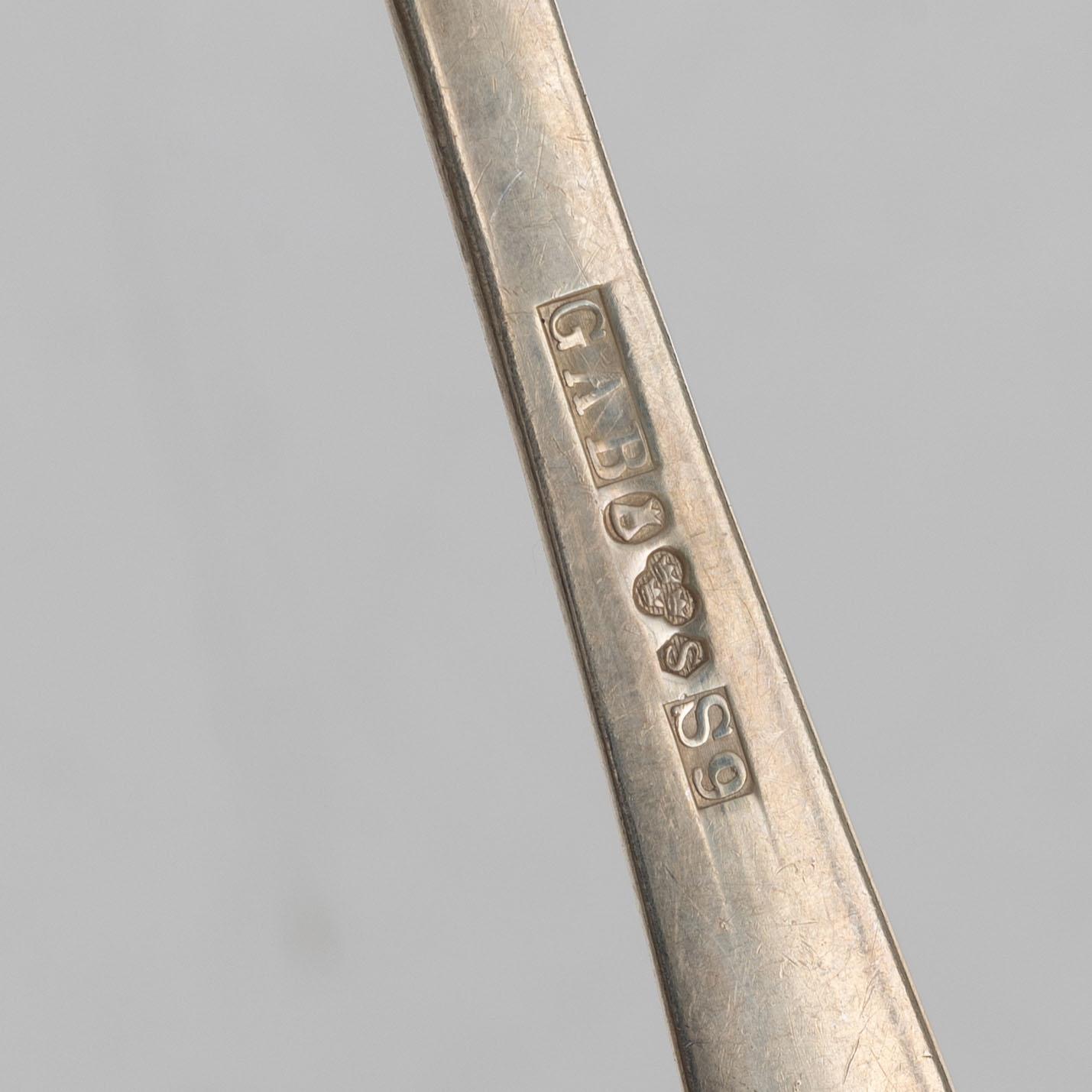Jacob Ängman, Cutlery set, 36 pieces, silver, “Rosenholm”, GAB.