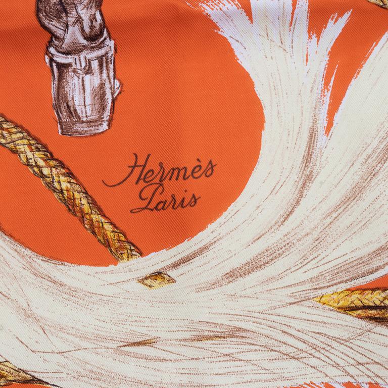 Hermès, a 'A Propos de Bottes' silk scarf.