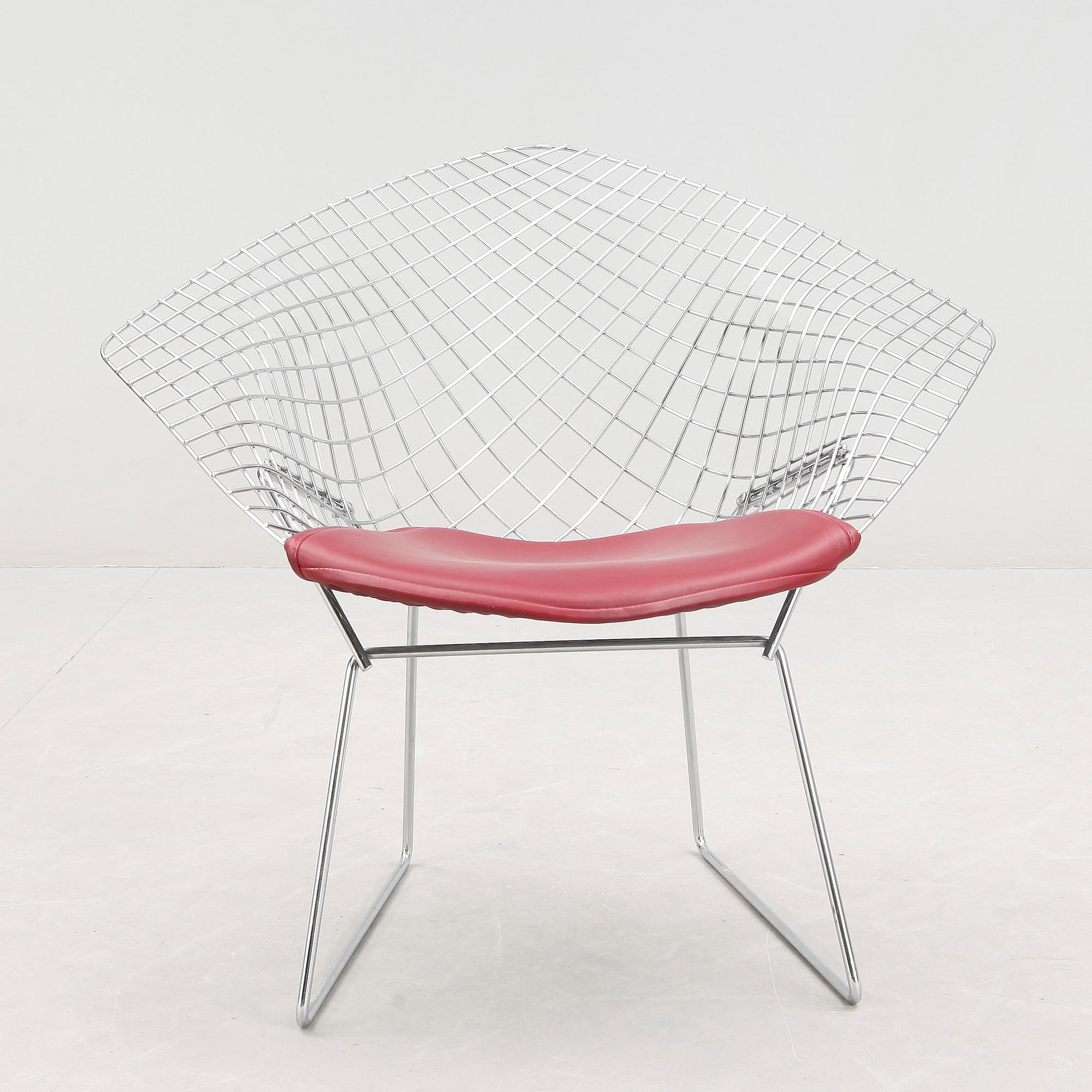 FÅTÖLJ, "Diamond Chair", Harry Bertoia, ny tillverkning av Knoll, modellen formgiven 1952.