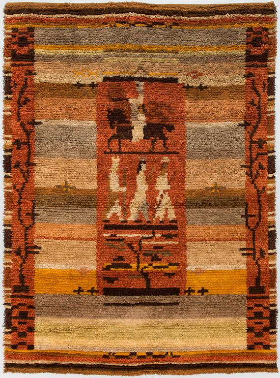 Margareta Ahlstedt-Willandt, Finnish long pile rug for Neovius. Circa 200x148 cm.