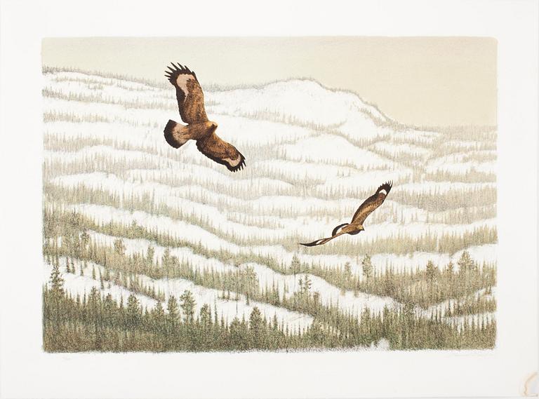 LENNART SAND, portfölj med sex färglitografier, sign 95/280 o dat -91.