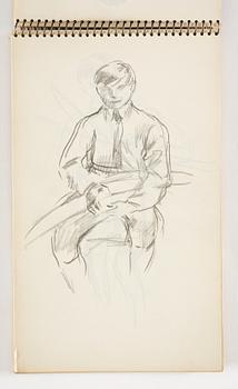 Lotte Laserstein, 3 skissböcker med blyertsteckningar.