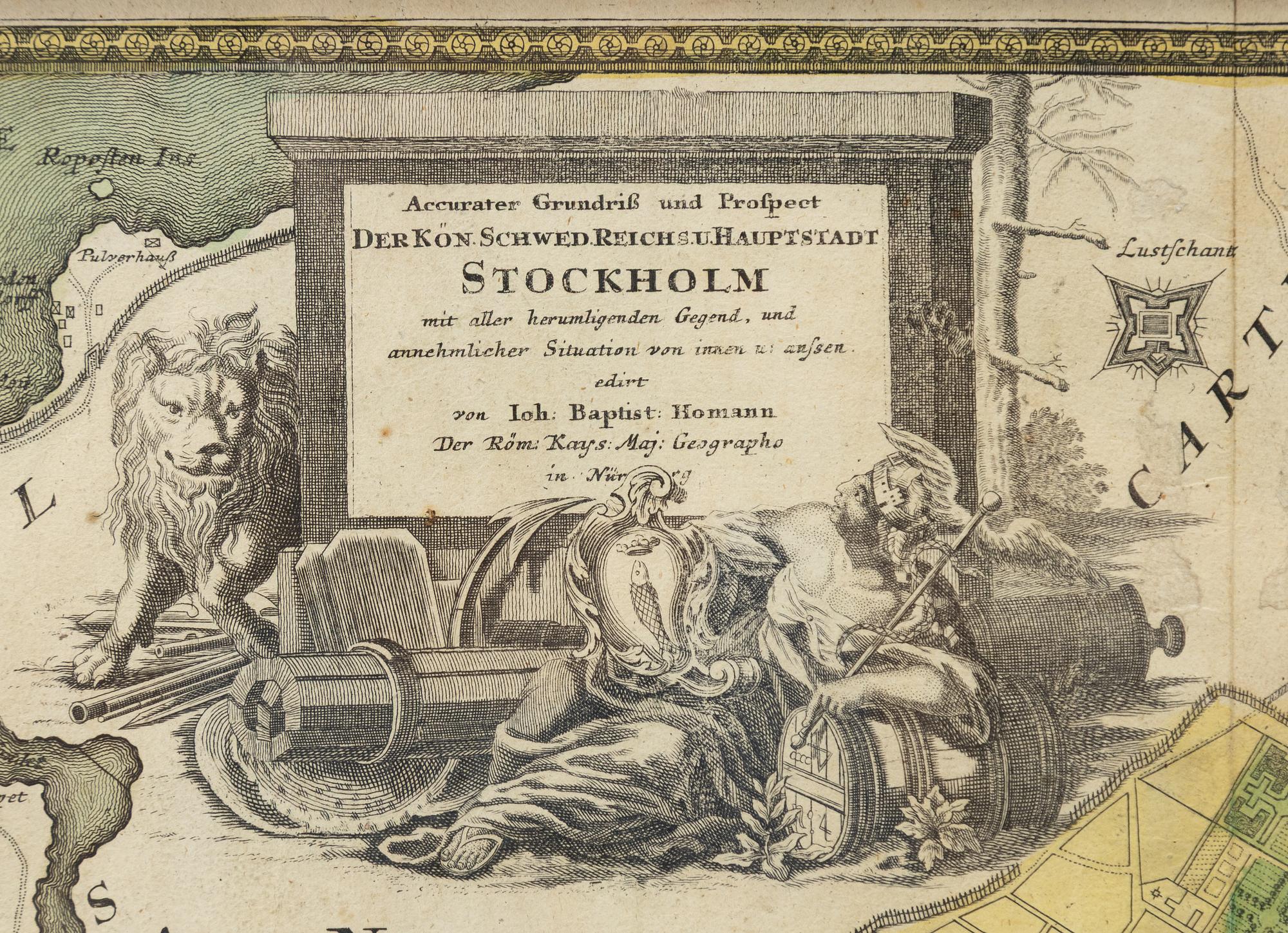 Johann Baptist Homann, Map, 18th century, "Stockholm".