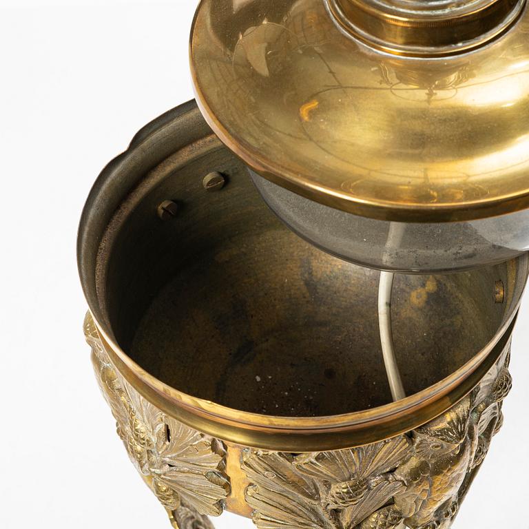 Table lamp, Jugend, Skultuna, around the year 1900.