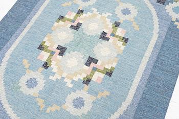 Ingegerd Silow, Rug, "Malmsjön" flat weave, signed IS, approx. 230 x 170 cm.
