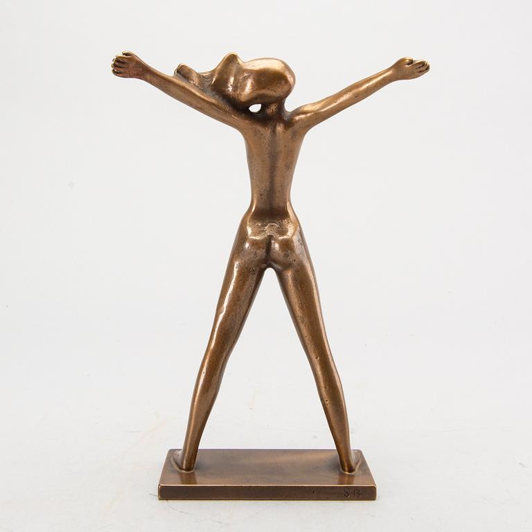 STIG BLOMBERG, a patinated bronze sculpture sculpture "Fritidsflickan", Ystad-Brons, Sweden 1936.